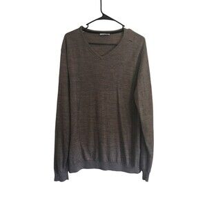 Selected Identity Sweater Men's Size XXL Brown Long Sleeve Merino Wool